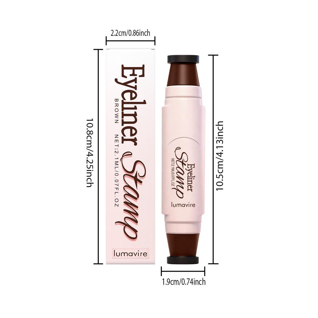 Lumavire Quick-Drying Brown Eyeliner Stamp Pen: Lazy-Person's High-Pigment Natural Soft-Focus Solution.