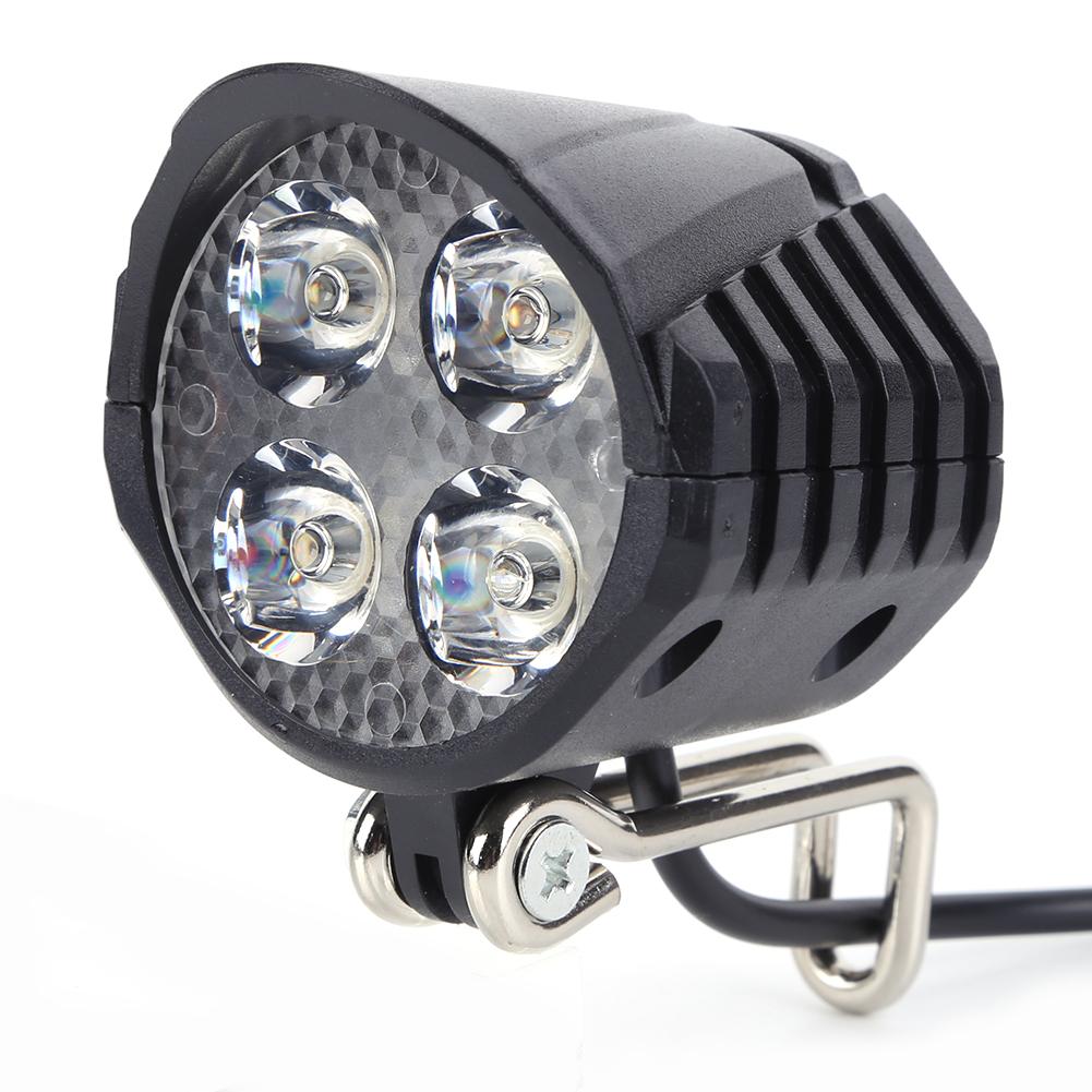 48V Electric Scooter LED Front Light with Horn High Brightness LED Headlight Energy Saving Easy Installation Cycling Accessories