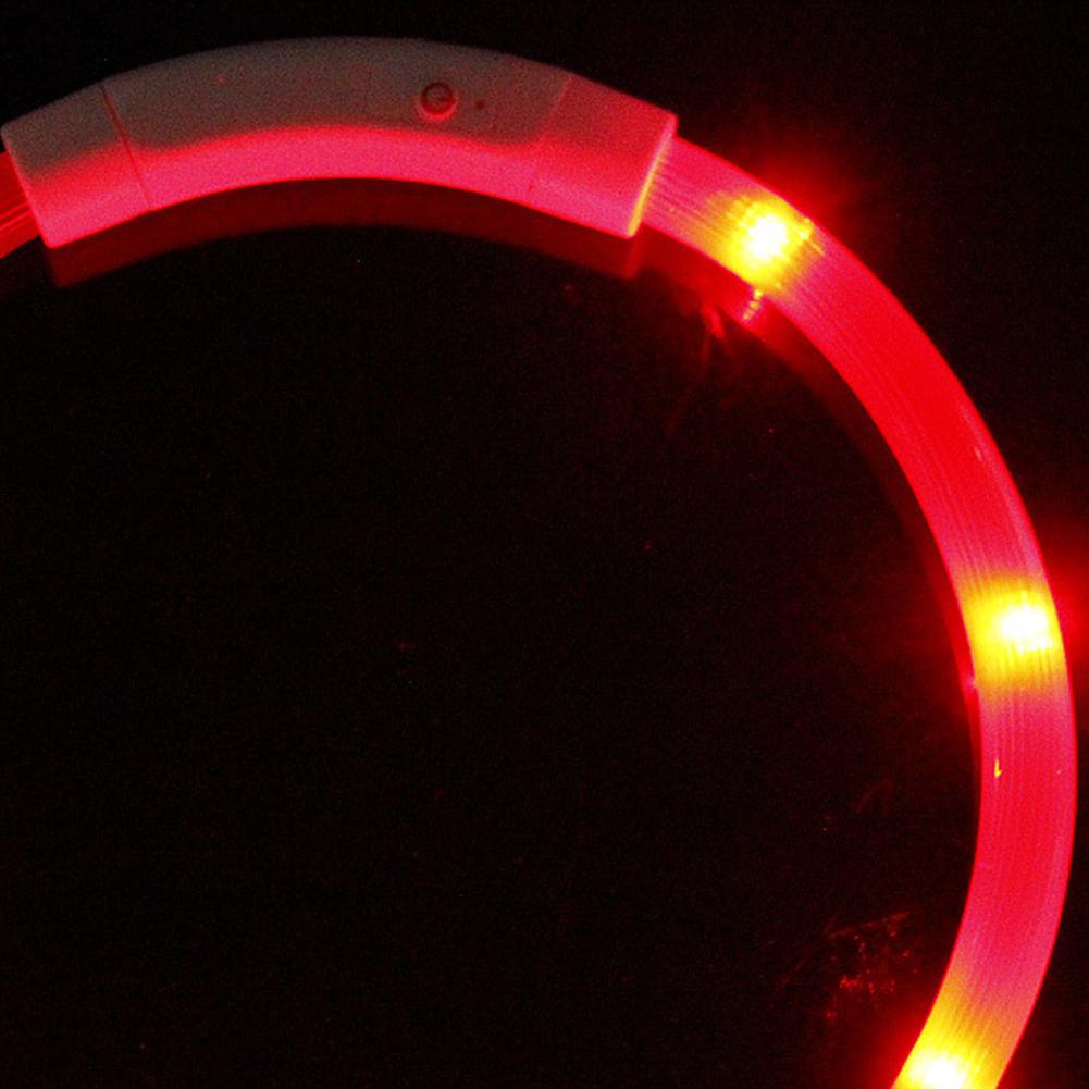 Flashing Glowing Dog Collar LED Dog Collar 3 Glowing Modes USB Rechargeable Bright & High Visibility for Small Medium Large Dogs