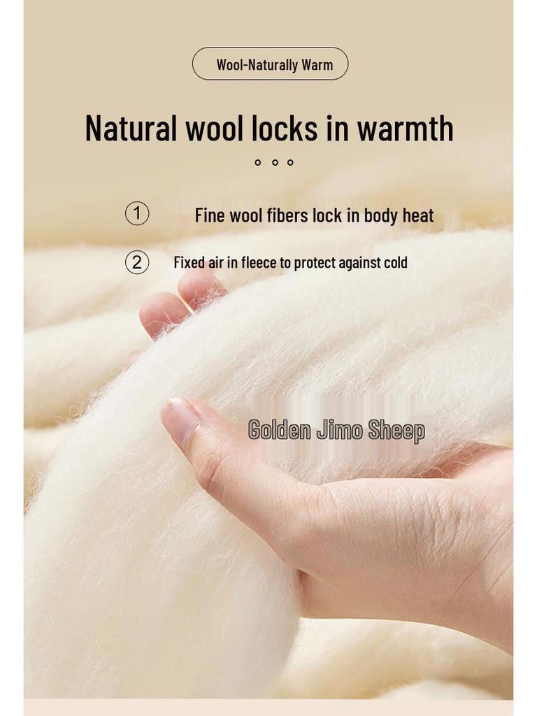 Unisex Double-Layer High-Waisted Wool Cashmere Pants for Autumn/Winter - Thick and Ideal for Middle-Aged and Elderly