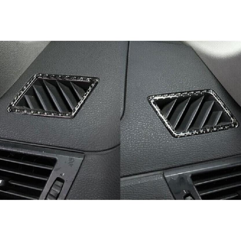 Dashboard 2006-2010 For BMW X3 E83 Side Outlet Vent Cover Trim Real Carbon Fiber