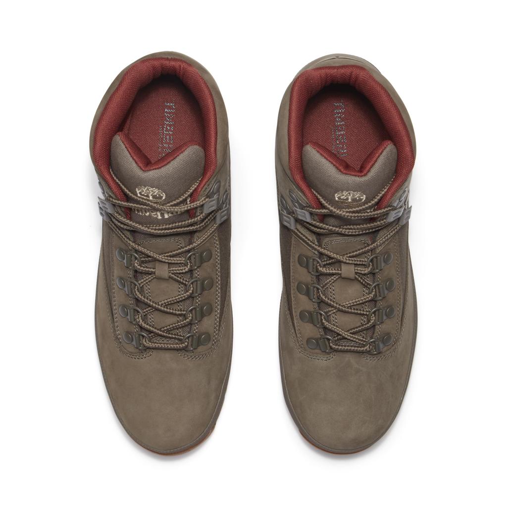 Timberland Euro Hiker Mid Olive Men's Boots, TB0A6DYHEO81, Nubuck, 7.0/25.0cm