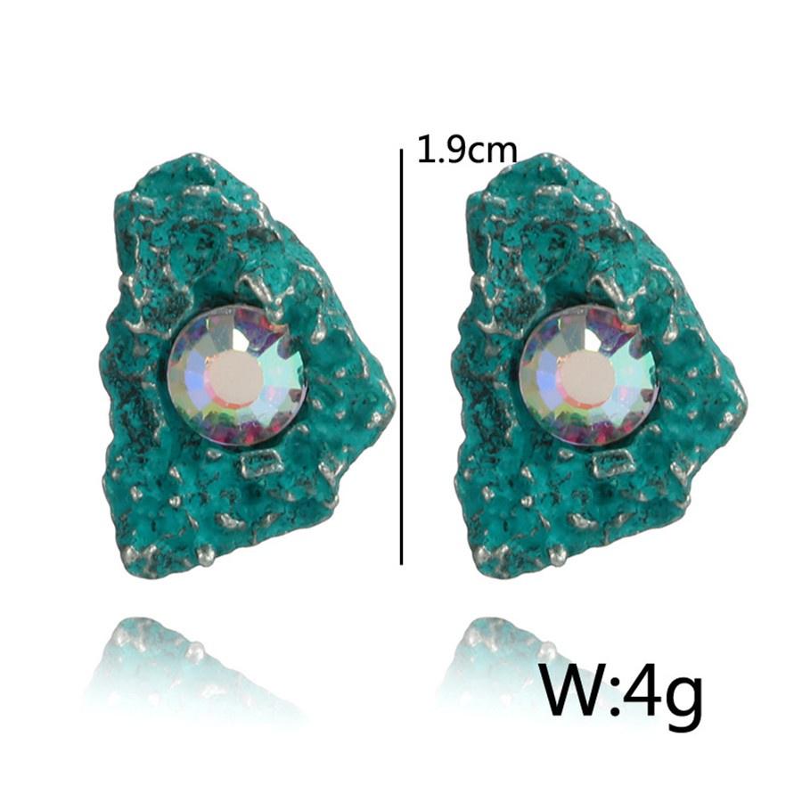 

Vintage Геометрія Трикутник Малий гравій Жінки Шпилька сережки барвисті сережки шпильки зелений