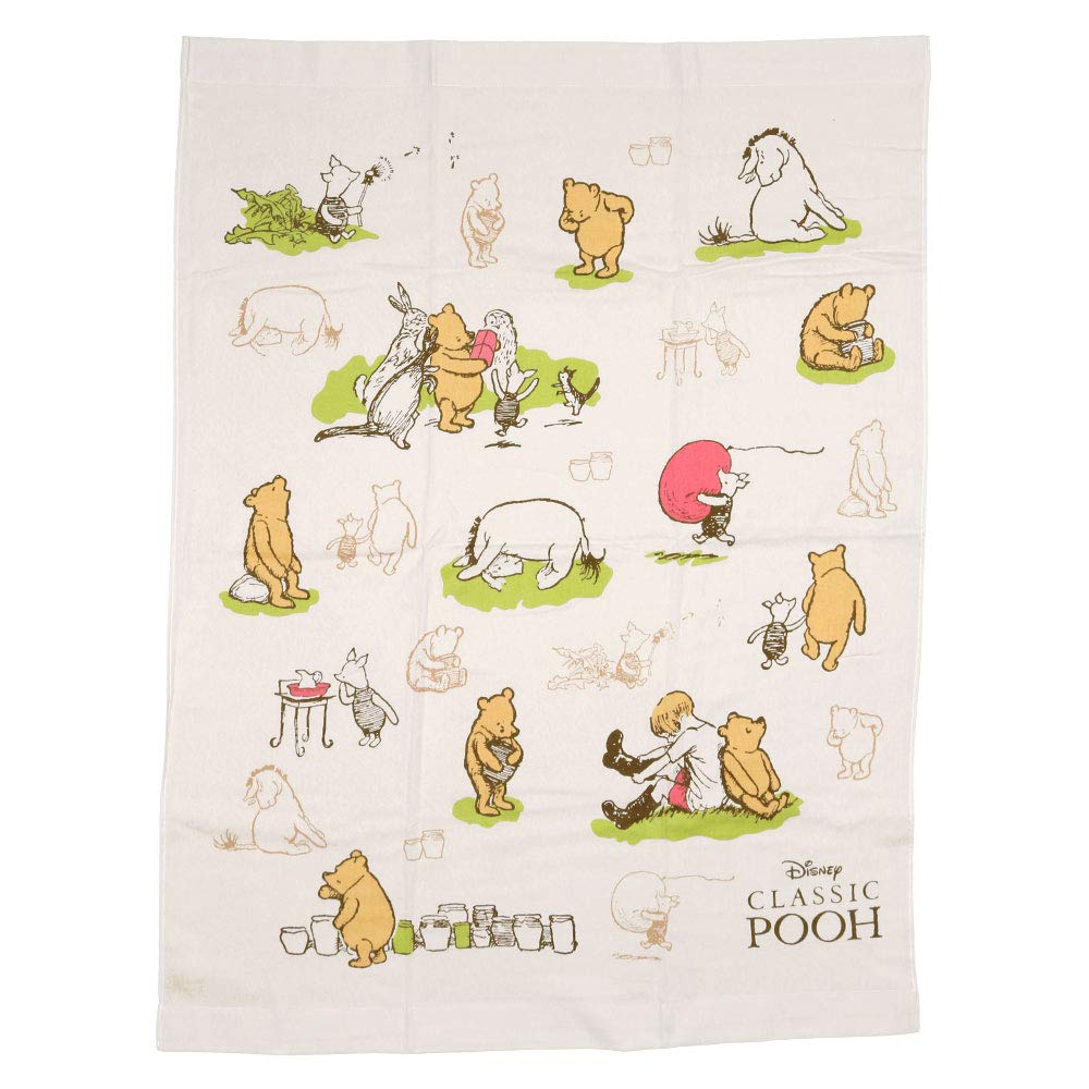 

Hayashi Disney Classic Pooh Bath Gauze Pile Nap 85 x 115 KJ462200 Towel, Single-Sided Multi-Purpose Towel, Size, Approx. cm, слоновая кость
