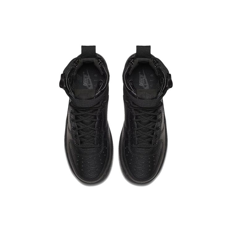 Nike Sf Air Force 1 Mid Triple Black Gs AJ0424-003