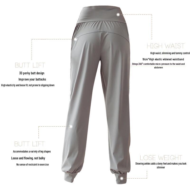 

KAIQIAN Women s Loose-Fit High-Waist Sports Pants S