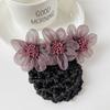 Hair Bun Net Elegant Lace Flower Hairpin Bun Cover Professional Hairstyle Hollow Out Lady Ballet Career Crochet Hairband Hair Accessories