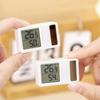 Thermometers Hygrometer Solar Powered Desktop Temperature Humidity Meter Gauge with LCD Display for Baby Room Office