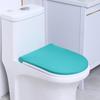 Toilet Dust Cover Solid Color Firm Elastic Strap Seasonal Toilet Cover Home Style Toilet