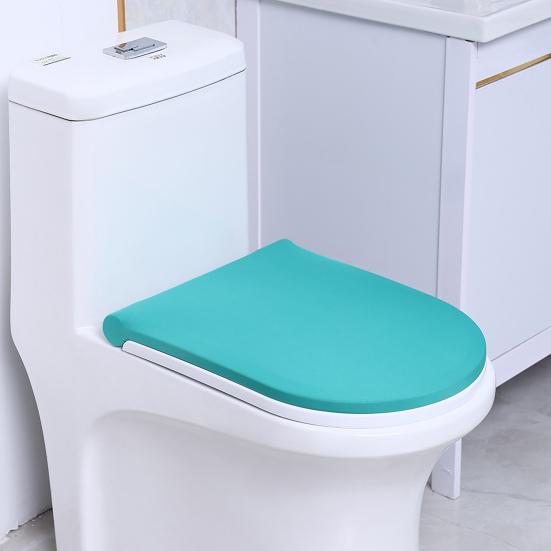 Toilet Dust Cover Solid Color Firm Elastic Strap Seasonal Toilet Cover Home Style Toilet