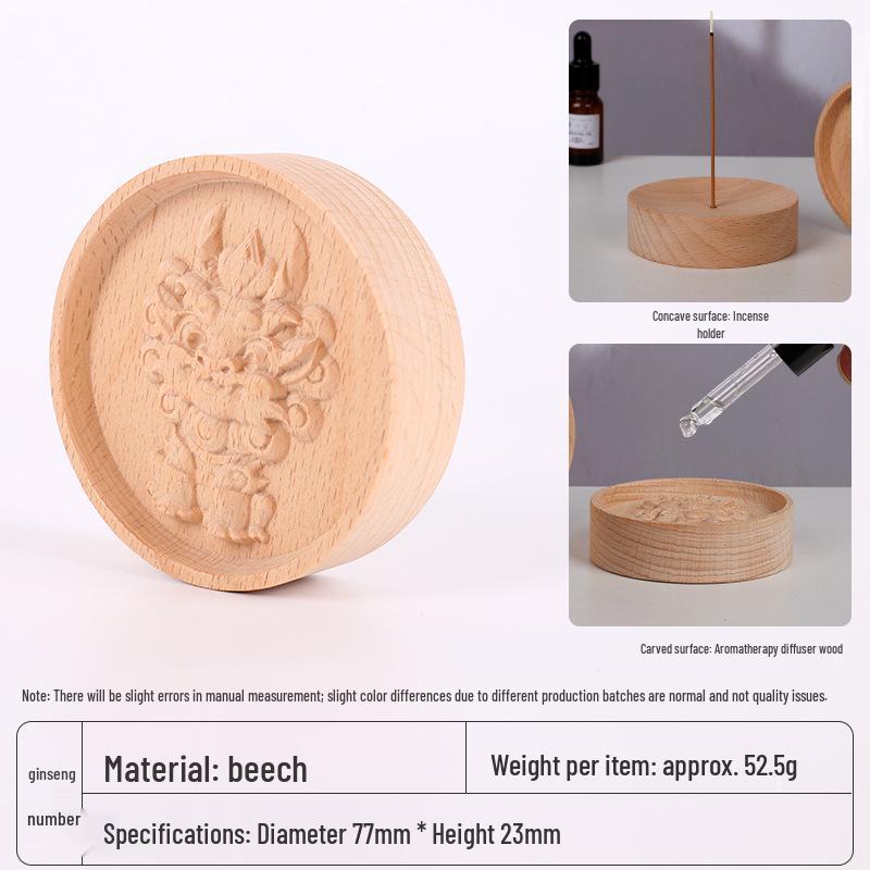 Solid Wood Incense Burner for Sandalwood & Agarwood - Zen Tea Ceremony Holder