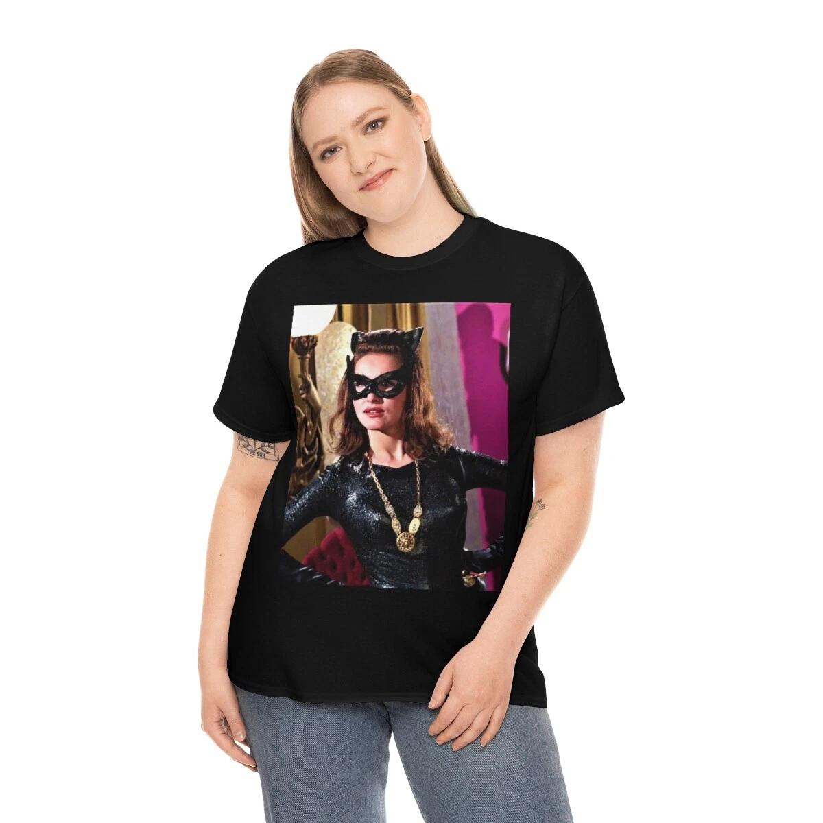 Sexy Julie Newmar Catwoman from Bat Man 66 Unisex Heavy Cotton Tee 4XL