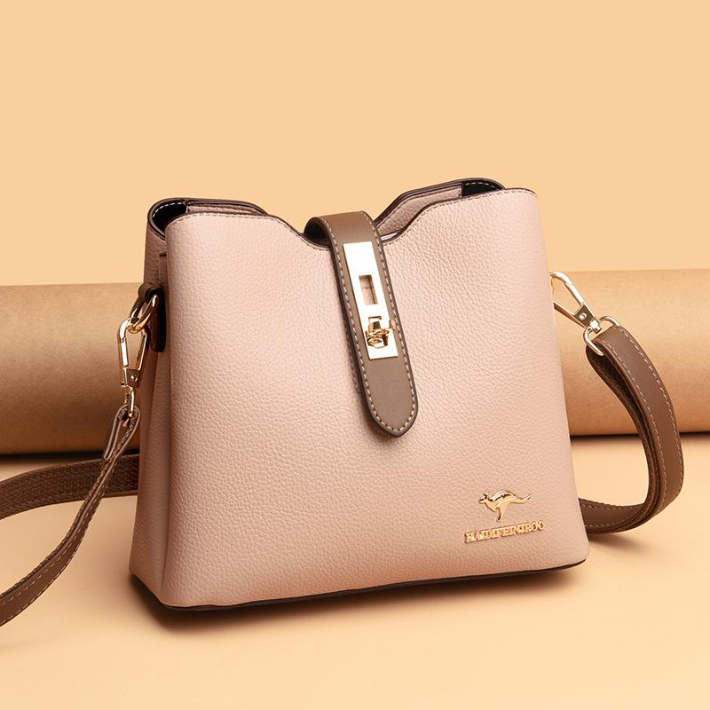 New Crossbody Shoulder Bag for Women Contrasting Color Fashion Ladies Bucket Bag for Women