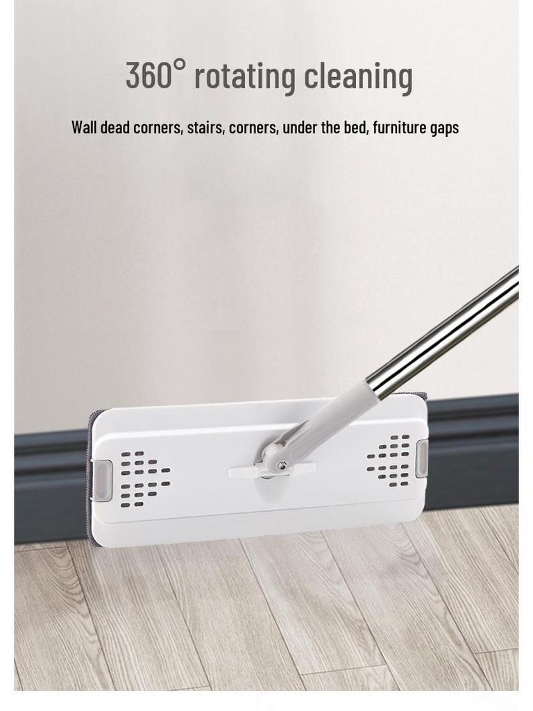 Lazy Clean Mop: Freihändiger Schleudermopp mit Eimer & Nass-/Trockentrennung