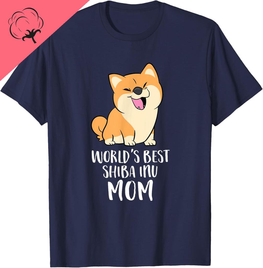 Worlds Best Shiba Inu Mom Dog Shiba Mama Cute Shiba Inu TShirt Kawaii Cute Clothing Tops Women Clothes Camisetas