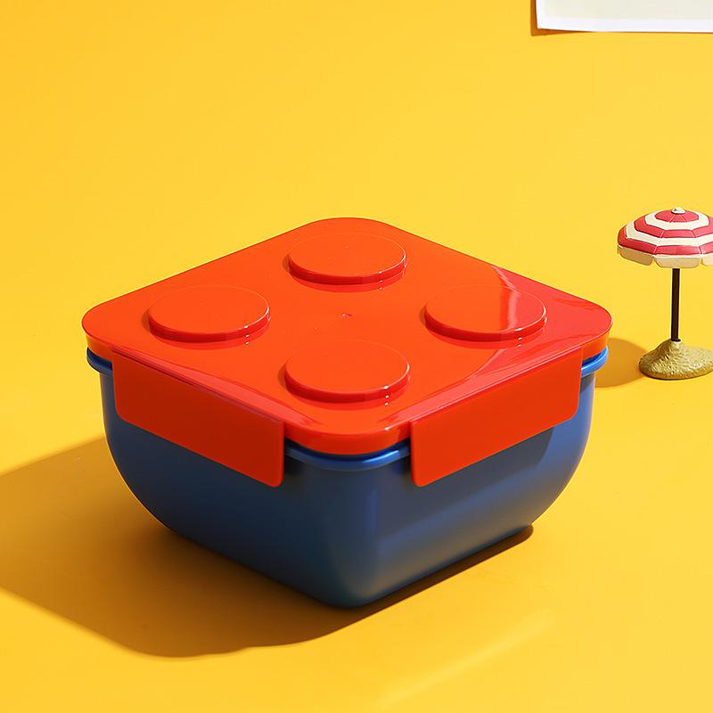 DIY Building Blocks Lunch & Picnic Box - Kids' Salad, Bento & Fruit Box with Microwave Heating