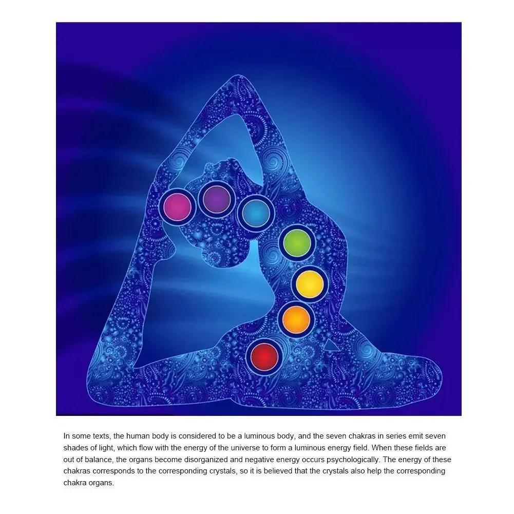 Healing Stone Reiki Chakra Set Crystal Wicca Crystal Stones Kit Polished Pocket Chip Reiki Spiritual Products Meditation Gift