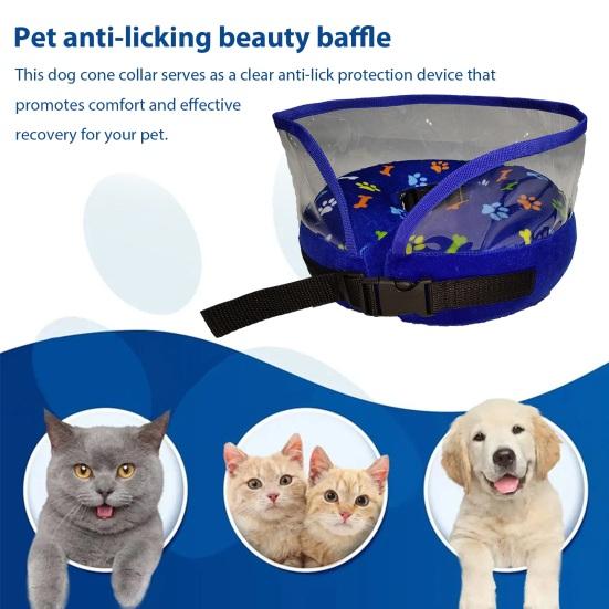 

Yousheng Inflatable Dog Cone Collar for Large Dogs Cats Adjustable Soft Dog Surgery Collar Pet Licking Prevention Donut Collar