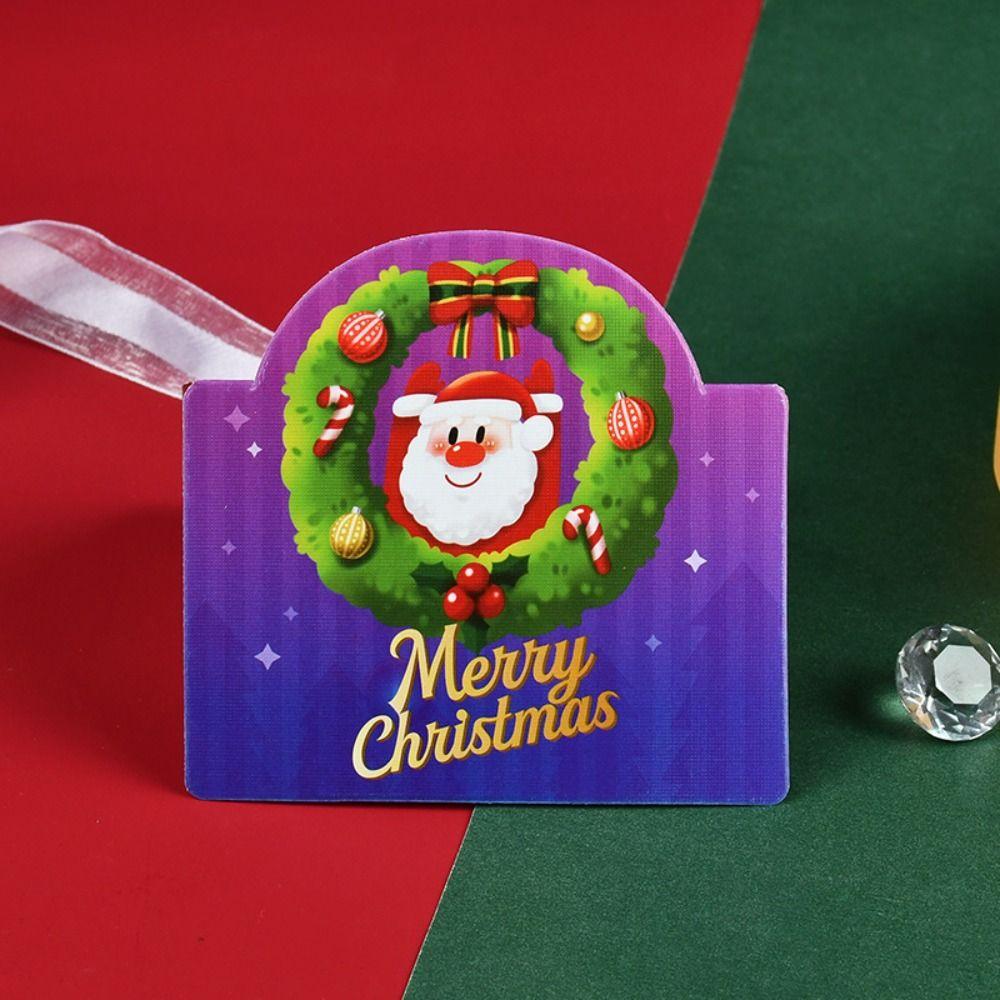 10pcs Invitation Merry Christmas Greeting Cards Handwriting Blank Paper Cards Invitation for Guest