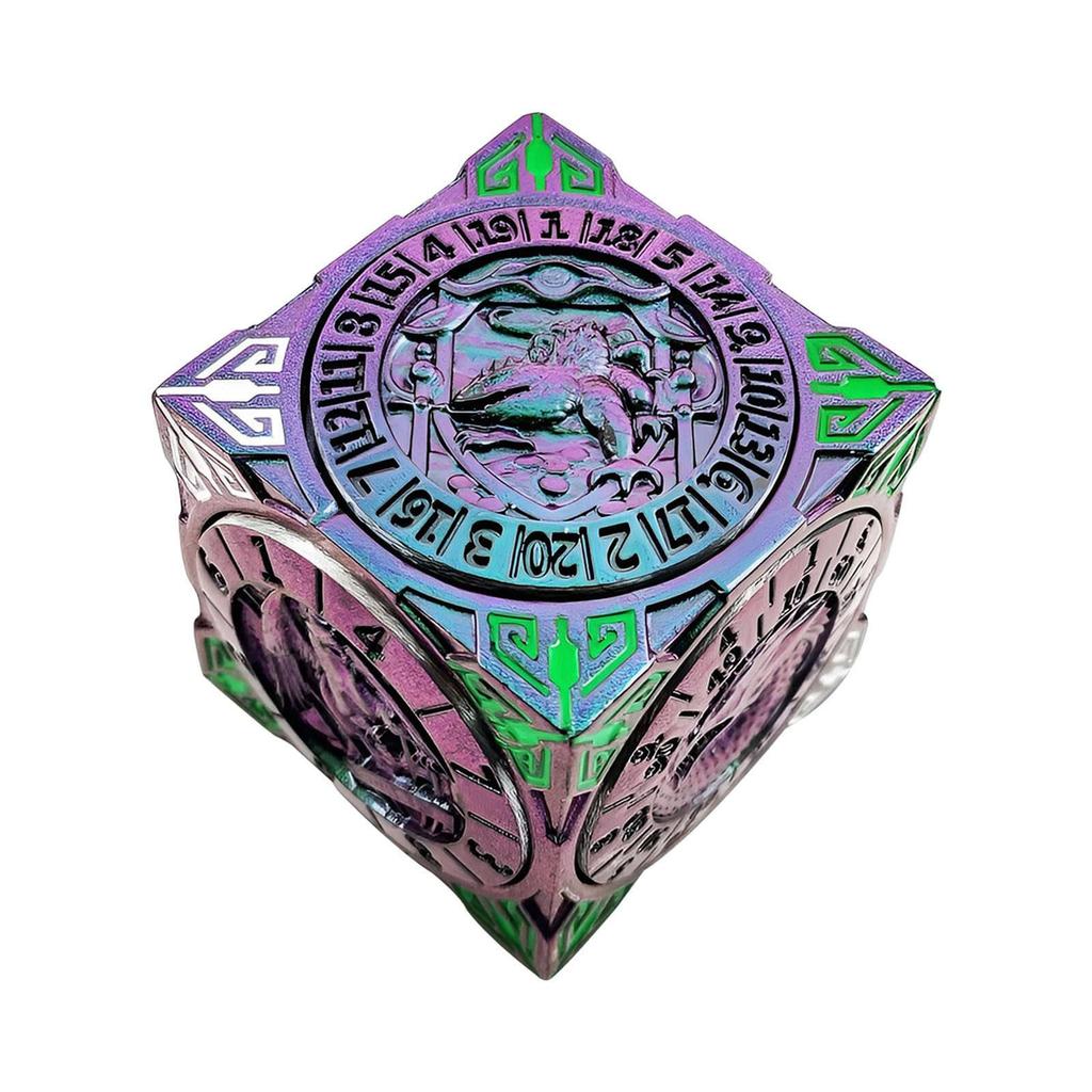 New  Dice, 7-in-1 Metal Dice Set With 3D Relief For Gifts, Roleplaying Game Dice, Tabletop RPG Accessories