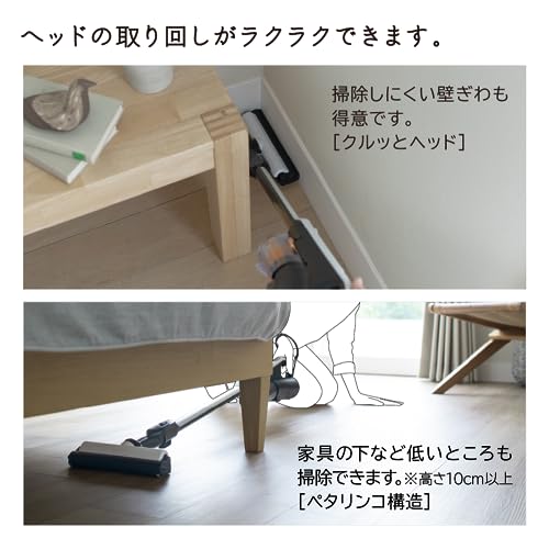 Stick Vacuum Cleaner White [Cyclone Type/Cordless] Hitachi PVBS1L