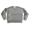 Men's American Style Embroidered Jacquard Sweater - Round Neck, Loose Knit, Autumn/Winter Fashion