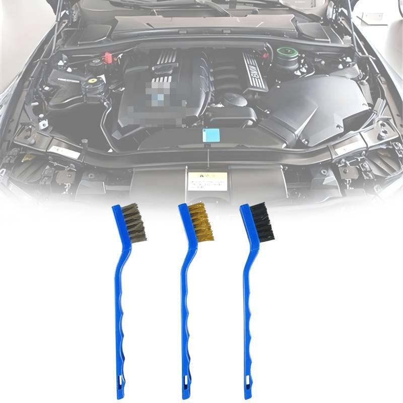 Cleaning 3pcs Engine Brushes Multifunction Metal Cleaner For Car Tools Supplies