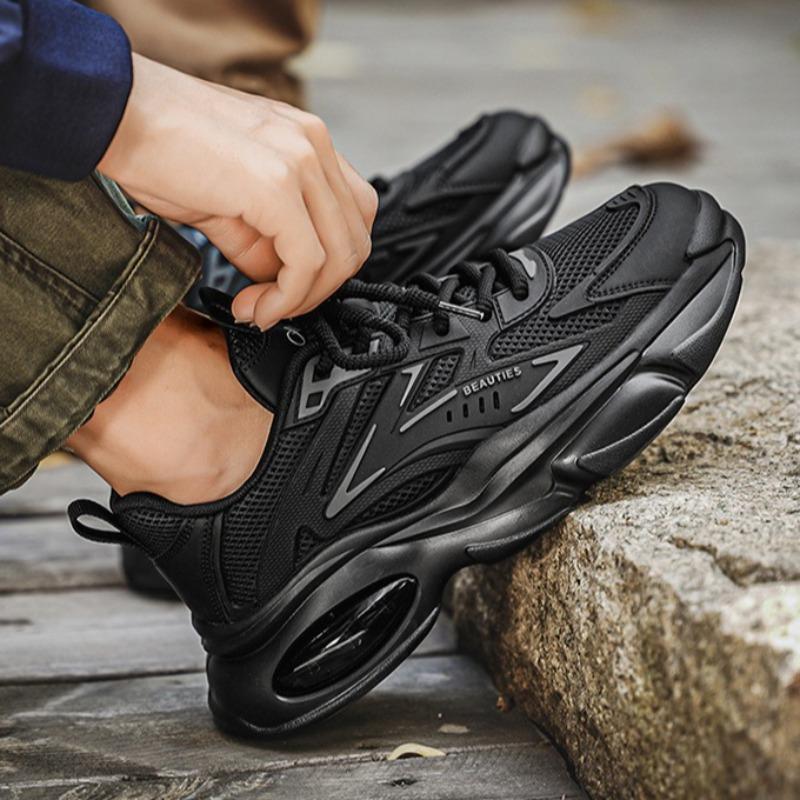 Fashion Vintage Trend Men Thick-soled Works Shoes Summer New Breathable Casual Sport Shoes Outdoor Anti-slip Jogging Sneakers Zapatillas