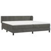 3127512 vidaXL Lit à sommier tapissier et matelas Gris foncé 200x200cm Velours