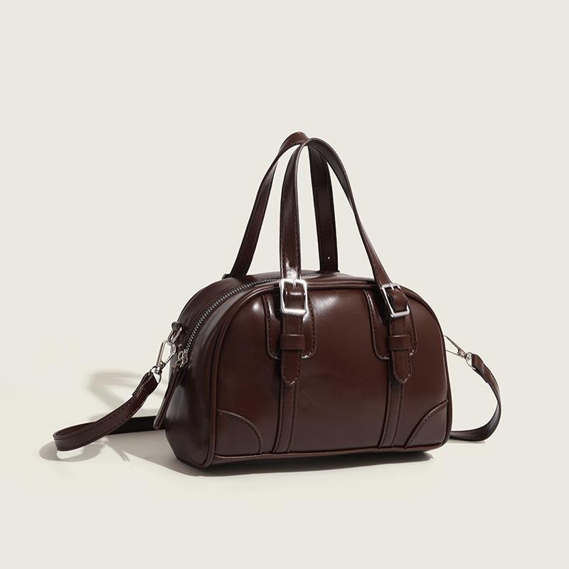 

Pillow Bag Women s 2025 New Korean Style Retro Small Handbag Niche Girl Versatile Shoulder Messenger Bag Hand Carrying коричневий