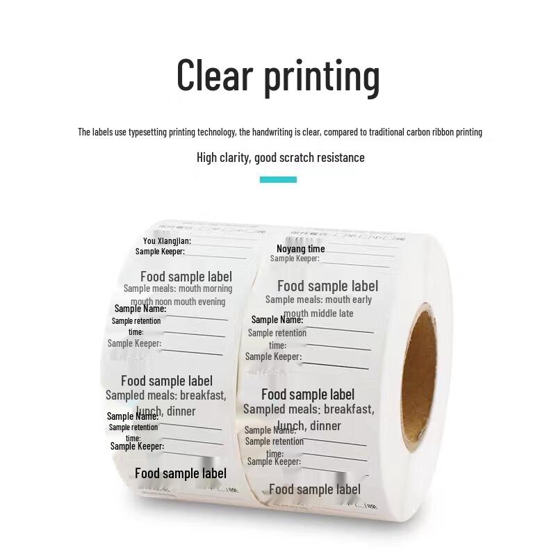 Self-Adhesive Food Sample Retention Labels