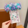 Mermaid Pearl Hair Clip Sweet Bow Accessories Fashion Tassel Forehead Chain  for Children