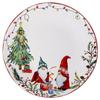 European & American Ceramic Christmas Dinner Plate - Creative Underglaze Decorative Round Dessert Plate