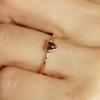 UNI.J Heart Garnet Rose Gold Ring Ir260