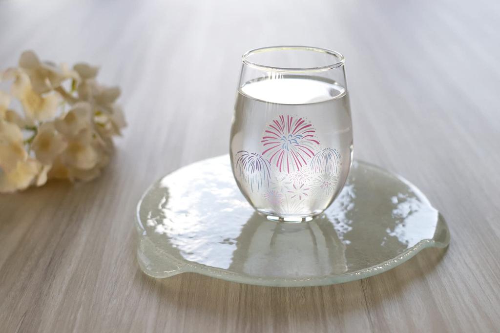 in Marumo Takagi Pottery Cool Fireworks Free Glass Pair Set Glass Pair Glass Fireworks Celebration Marriage Midyear Gift Gift Anniversary Change with