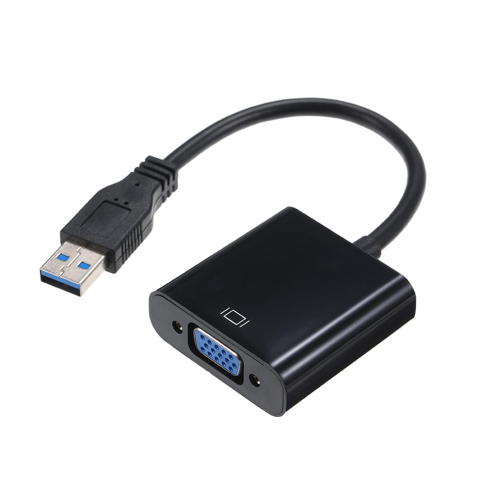 USB3.0 auf VGA Buchse Adapter Konverter Kabel 1080p für PC Laptop Projektor TV Box