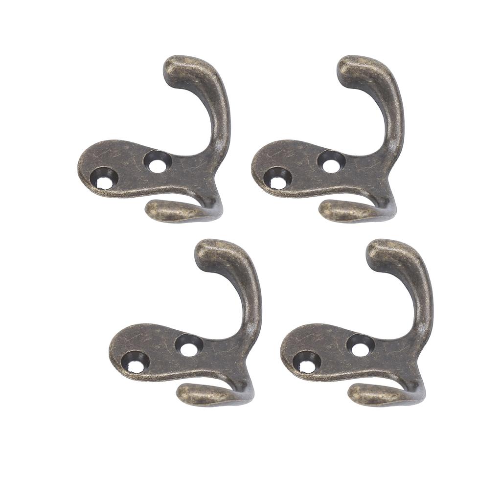 10Pcs Coat Hooks Small Double Prong AntiRust Sturdy Durable Convenient Wall Mounted Tiebacks for