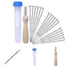 Wooden Stamp Wool Felt Needles Set Felting Needles