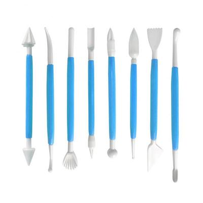 8 pezzi/set di strumenti per decorare torte, penna per decorare torte con fondente a doppia estremità, strumento per modellare argille artigianali