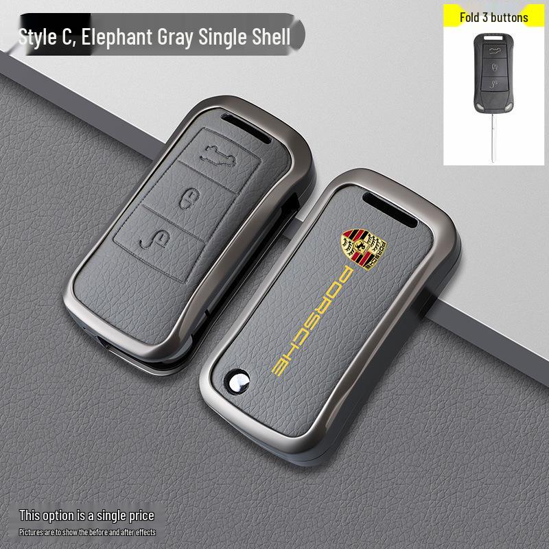 Porsche Model B Elephant Grey Key Case