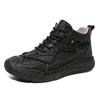 Herbst Herrenschuhe neue große Größe High-Top Lederschuhe Herren Plateau Schuhe Herren Casual Mode Fußschuhe