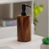 Handcrafted Walnut Wood Press Pump Bottle for Lotion Nordic Style Decorative and Functional Dispenser for Bathroom Vanity