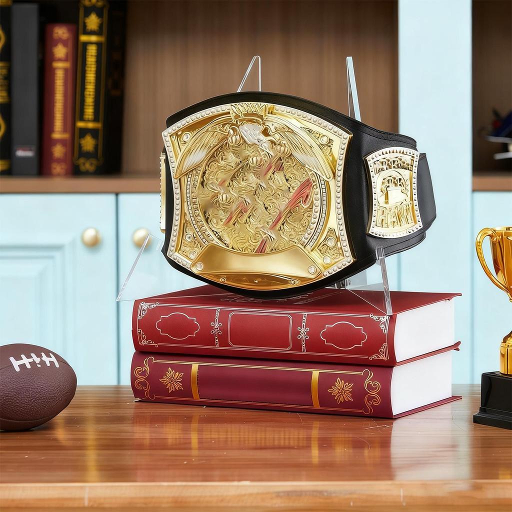 Plate Display Stands Foldable Acrylic Belt Holder Plate Stands for Display for Wrestling Picture Photo Painting Craft Book