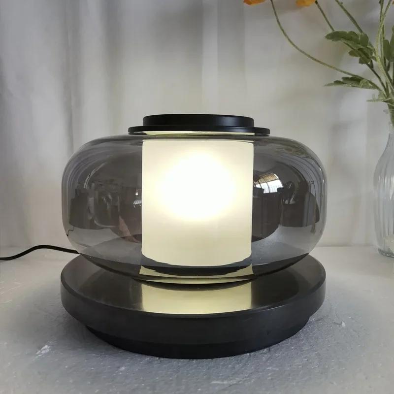 Nordic Minimalist Marble Table Lamp Post-Modern Living Room and Hotel Bedroom Bedside Sample Room Decoration Creative Glass Lamp