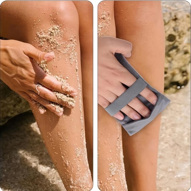 Sandentfernung Strand-Sandbeutel Sandpulverbeutel Outdoor-Sandentfernungshandschuhe Sandentfernung Sandbeutel Sandentfernungsbürste