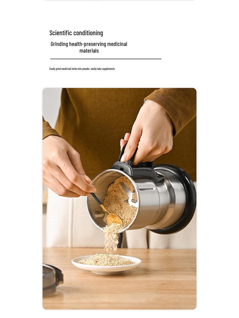 Stainless Steel Electric Grain and Cereal Grinder, Wall-Breaking Machine