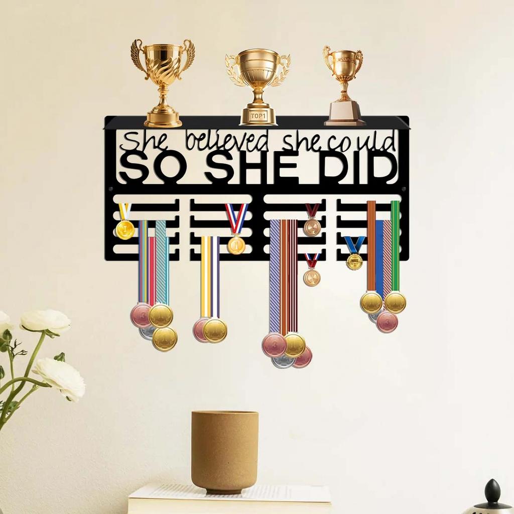 Wall Display Rack with Hooks for Home Wall Decor