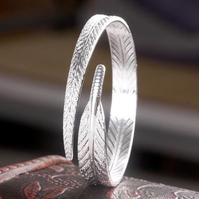 2023 neue 925 Sterling Silber Armband Engel Feder Für Frauen Armband Einfache Luxus Designer Party Hochzeit Schmuck Geschenk