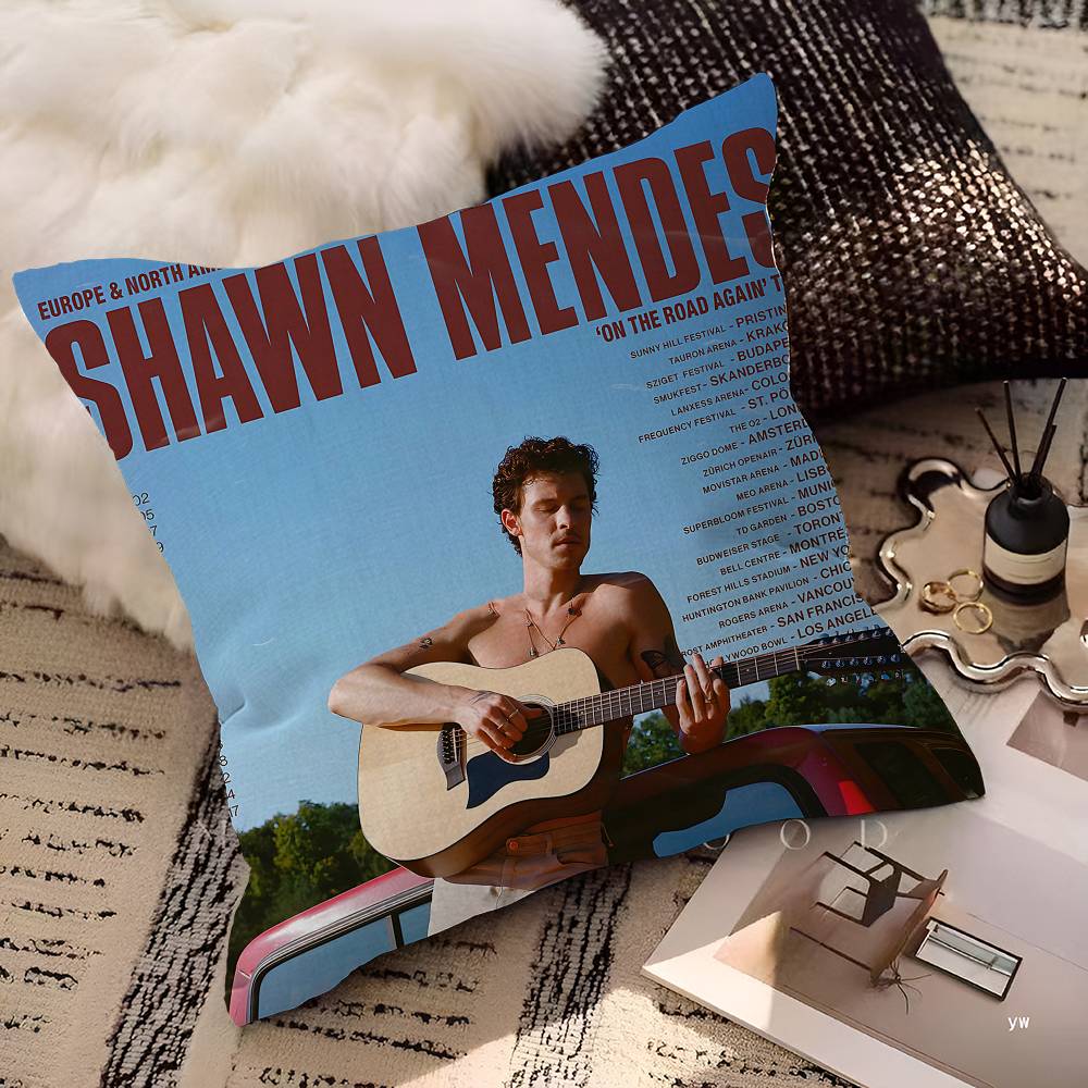 S-Shawn Mendes SINGER Kuddfodral Design Kuddfodral Dekor Högtidsdekorati