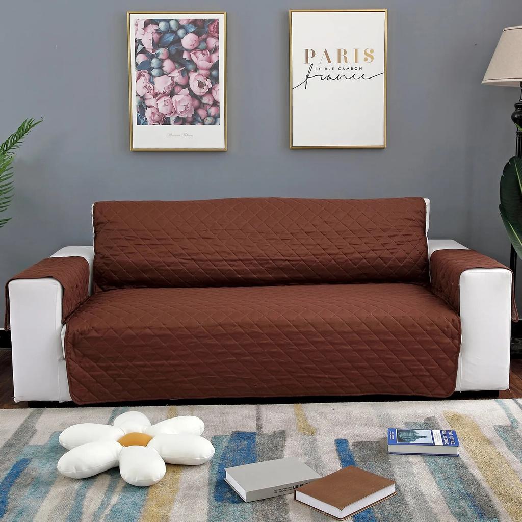 1/2/3/4 Seat Sofa Couch Cover Chair Throw Pet Dog Kids Mat Furniture Protector Reversible Removable Armrest Slipcovers